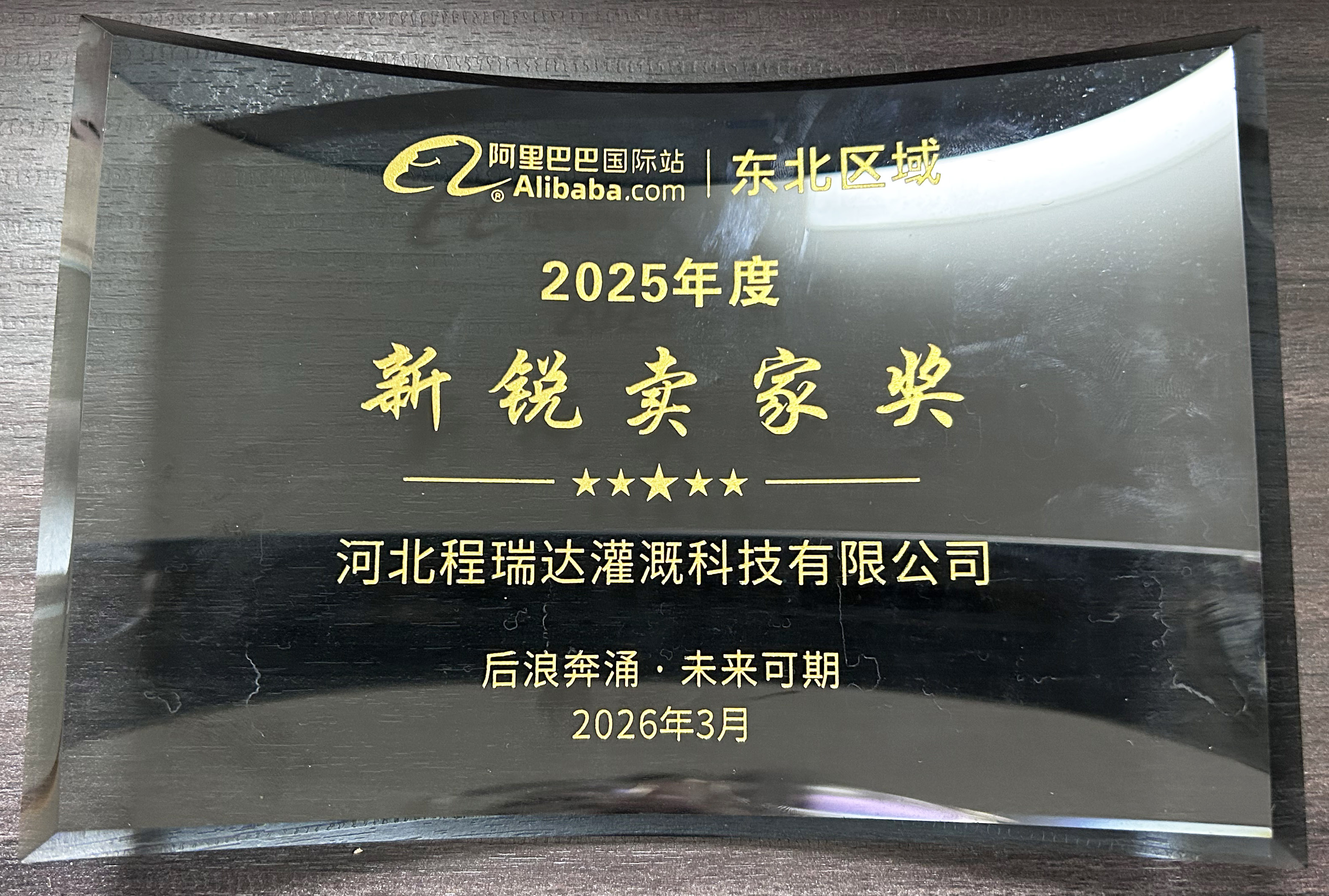 莆田程瑞达灌溉 | 荣获阿里国际站新锐卖家奖