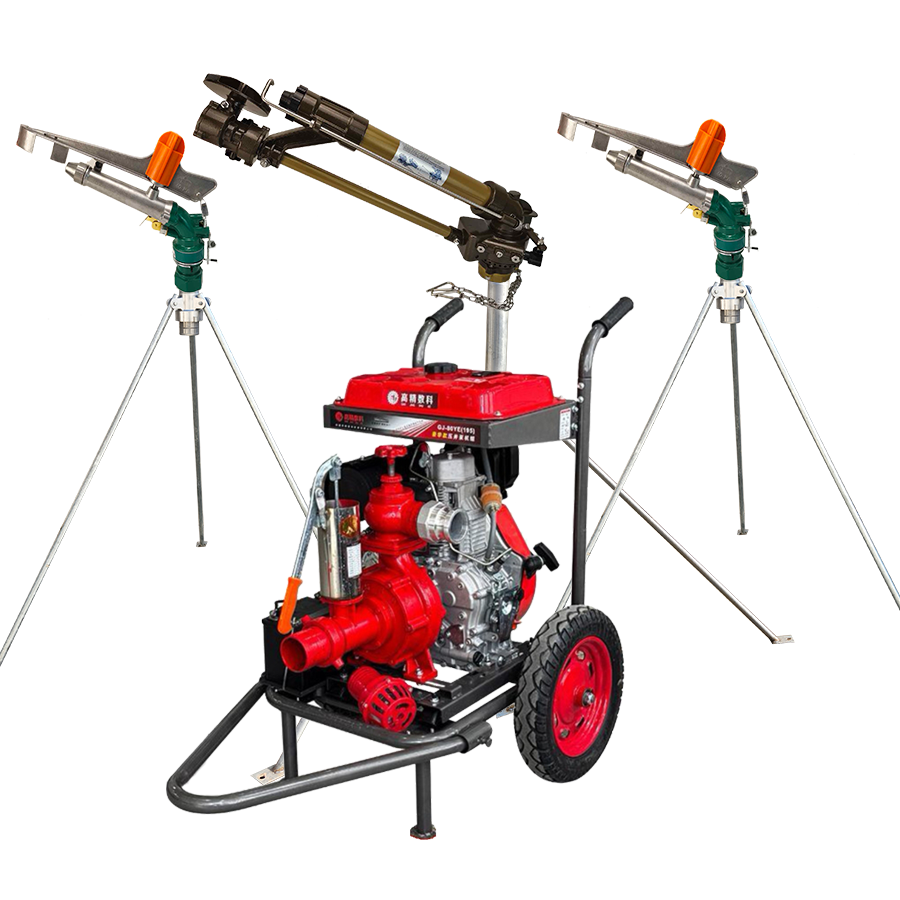 莆田一体式灌溉机组 全套喷枪水带配齐 抗旱浇地神器